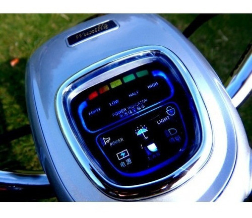 Foco Led P/bicicleta Electrica C/voltimetro Y Llave 36v 1