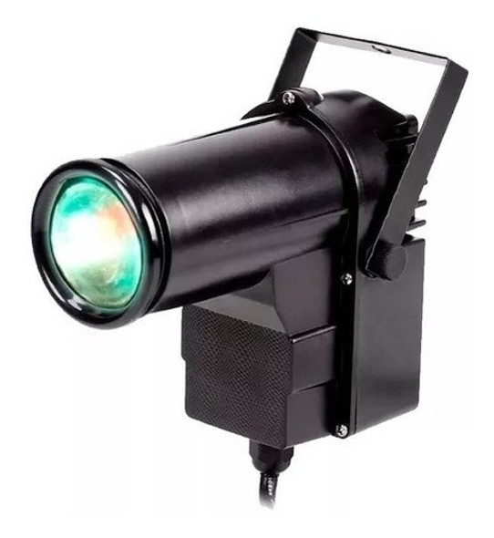 Pin Spot Par 36 Led 10w Gbr Iluminacion Esfera Boliche Negra 0