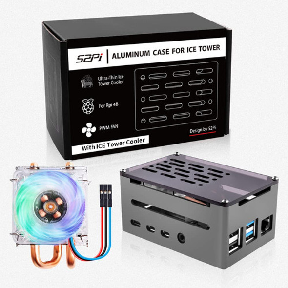 Geeekpi Raspberry Pi 4 - Carcasa De Aluminio Con Enfriador D 0