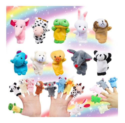 Titere De Dedo Con Forma De Animales X5 Animalitos Titeres 0