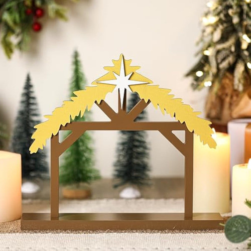 Pesebre De Madera De Navidad Pesebre De Madera Con 0