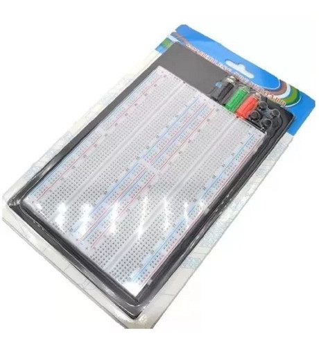 Protoboard 1660 Pontos Com Base Metal E Bornes Arduino Pic 1