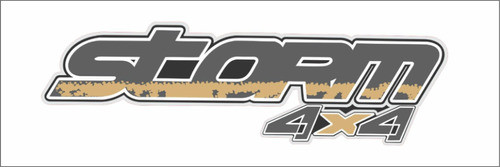 Adesivo Sotrm 4x4 Detalhe Em Dourado Excusivo 0