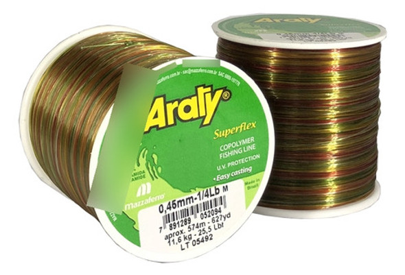 Tanza Araty 1/4 Lb 0.50mm Multicolor - Camping Shop 0