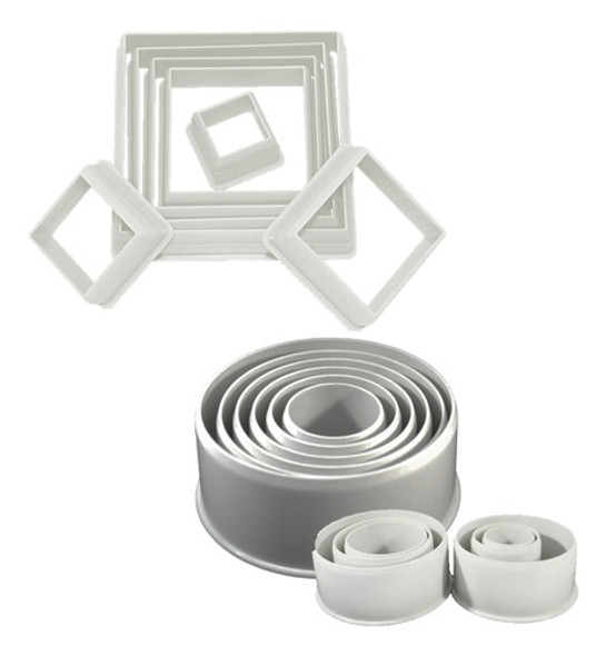 Modelador Redondo Quadrado Plástico12 Peças Envio Imediato 0