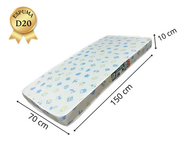 Colchão 150x70x10 Para Mini Cama E Berço Juvenil Espuma D20 1