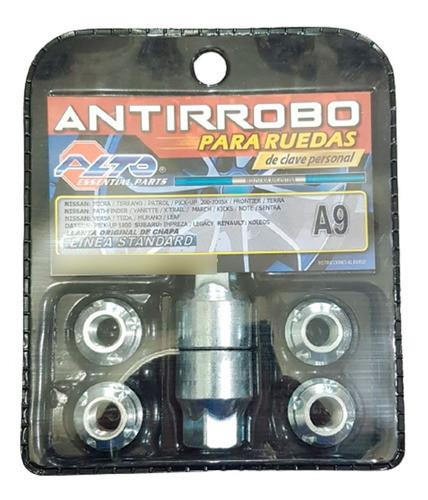 Juego D Tuercas Bulon Antirrobo Nissan Frontier Llanta Chapa 0