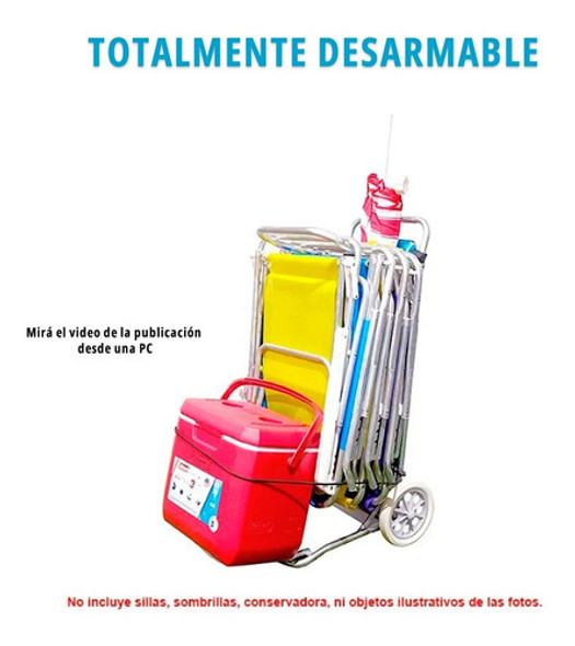 Carro Mesa  Playero Porta Conservadora Y Reposeras 1