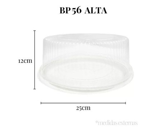 Embalagem Redonda Para Bolo Bipack Bp56 Alta C/ 50 1