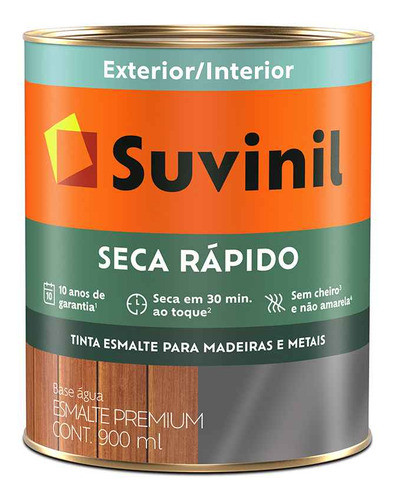 Esmalte Suvinil Seca Rápido Blanco 0.9l Satinado 0