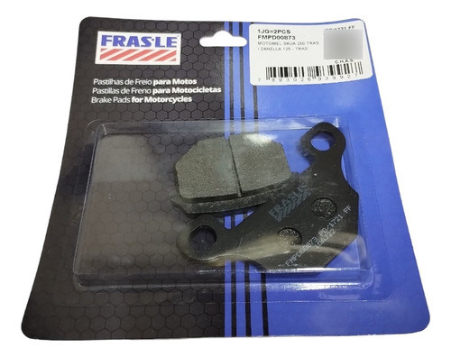 Pastilla De Freno Frasle Brasil 873 Mondial Hd 150, Gn 125 0
