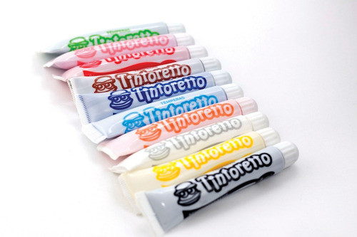 Tempera Escolar Tintoretto X 10 Pomos Surtid Pack X 8 Cajas 1