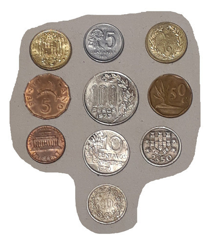 Monedas Antiguas Extranjeras Mundiales 10 Distintos Paises 0