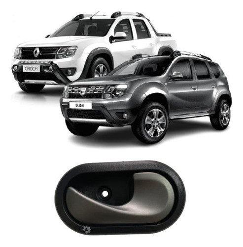 Maçaneta Interna Cinza Direita Renault Logan Duster Oroch 0