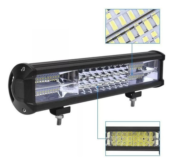 Faro Barra Recta 288w 50cm 96 Led Spot Flood 4x4 Jeep Xls 1