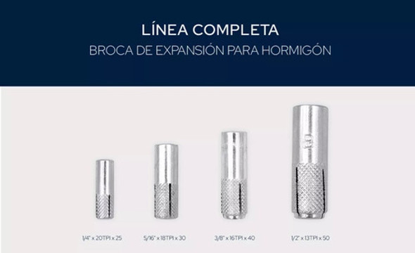 Broca Anclaje Metálico De Expansión Bremen 5/16 Bremen X50u 1