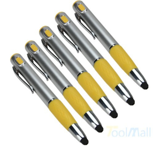 5pc X3in1 Capacitiva Pantalla Táctil Stylus + Bolígrafo + Le 0
