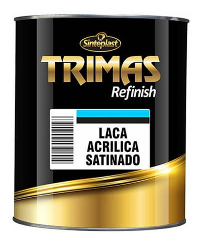 Laca Acrílica Negra Satinada Trimas 1lt Sinteplast 0