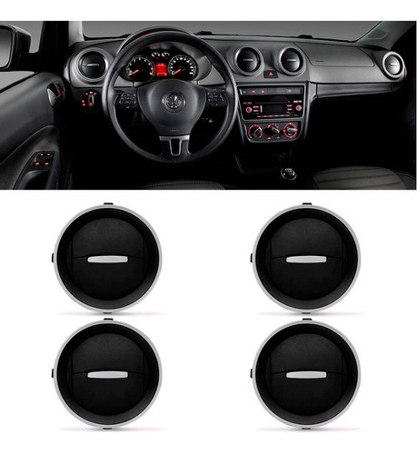 Kit Difusor Saida De Ar Prata Gol Voyage Saveiro G4 G5 E G6 1