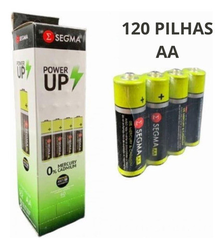 Pilha Aa Média Segma Comum Zinco Caixa Com 120 Unidades 1
