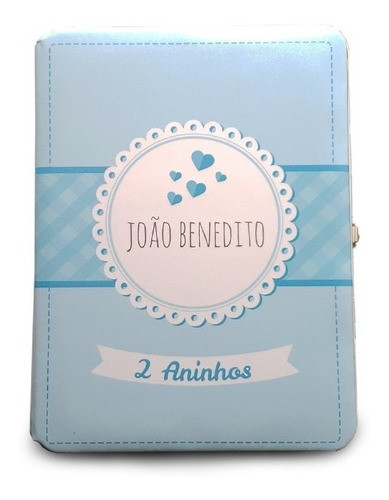 Álbum C/cx 10x15 Azul Ou Rosa C/nome 360 Fotos Personalizado 1