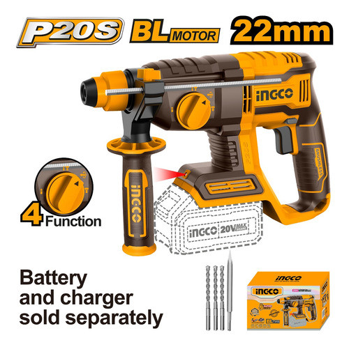 Rotomartillo Sin Bat/carg 20v 4 Funciones Ingco Crhli20208 0