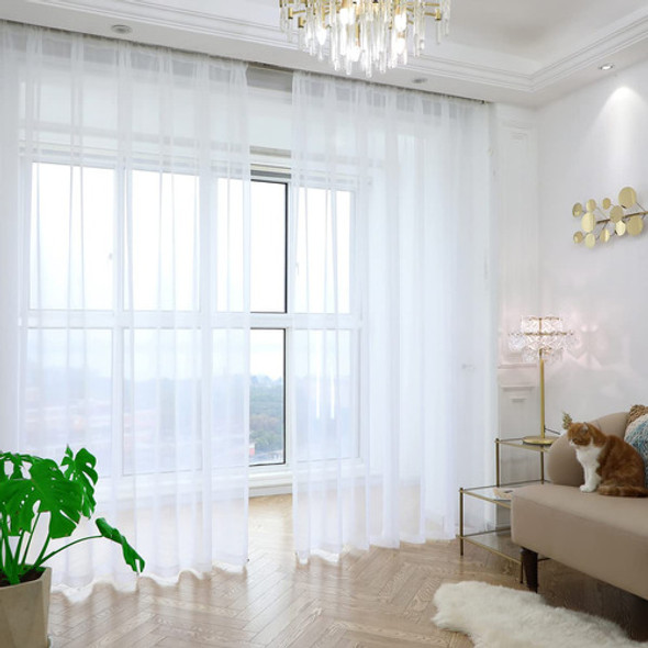 Phileasy - Cortinas Traslcidas De Color Blanco Para La Vent 0