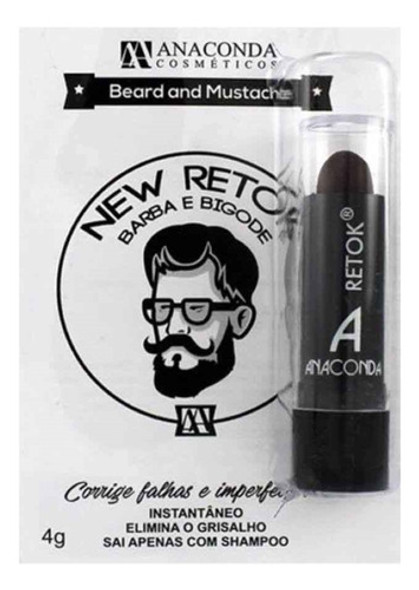 Bastão New Retok Barba E Bigode Preto - Anaconda 0