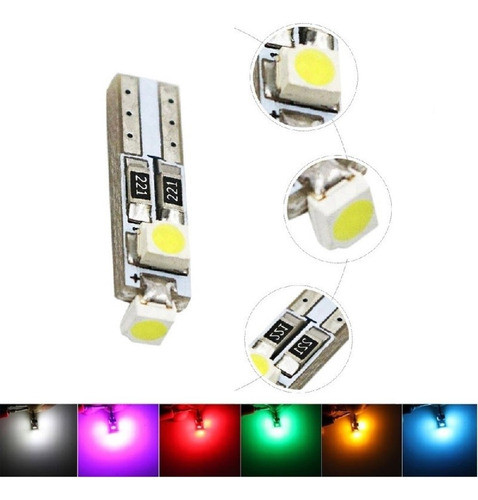 Lampara T5 3 Leds 5050 Canbus Potente Tablero Ambar .x4 T528 0