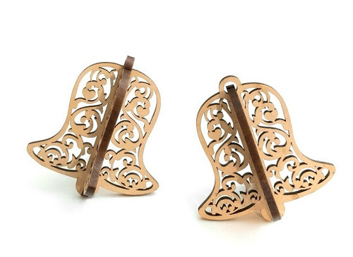 Adorno Para Árbol De Navidad X 6u Forma Campanas 0