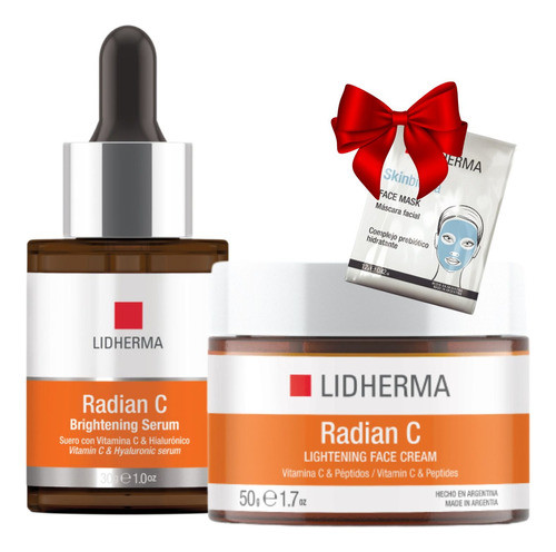 Combo Serum Y Crema Vitamina C Hialuronico Hombre Radian C 0