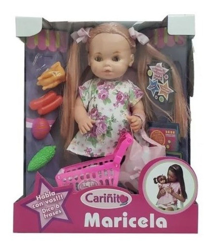 Muñeca Cariñito Maricela Vamos Al Supermercado 6 Frases 1
