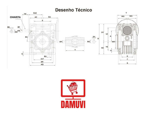 Redutor Vds 1/7,5 Caixa De Aluminio Dmv30 1