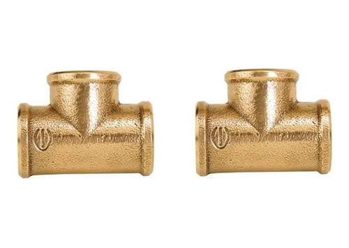 2 Pçs Te Bronze 3/4 Cobre Eluma 0