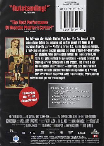 Dvd Dangerous Minds / Mentes Peligrosas / Subtitulos Ingles 1