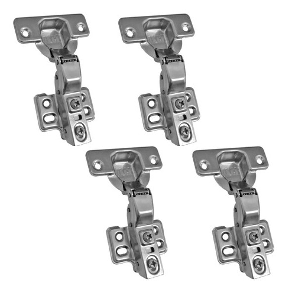 Pack 4 Bisagras Cierre Suave Mueble 35mm Codo 9 0