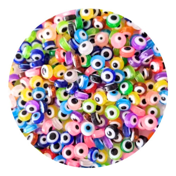 Ojitos Turcos Multicolor Plano 6 Mm Ojos 50 Unidades - Fx 0 Ojitos Turcos Multicolor Plano 6 Mm Ojos 50 Unidades - Fx 0