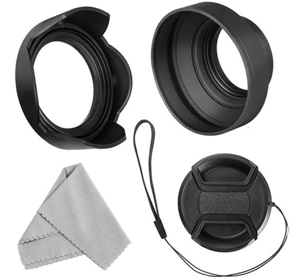 Parasol Flor De Lente 58mm + Parasol Goma 58mm + Tapa Lente 0