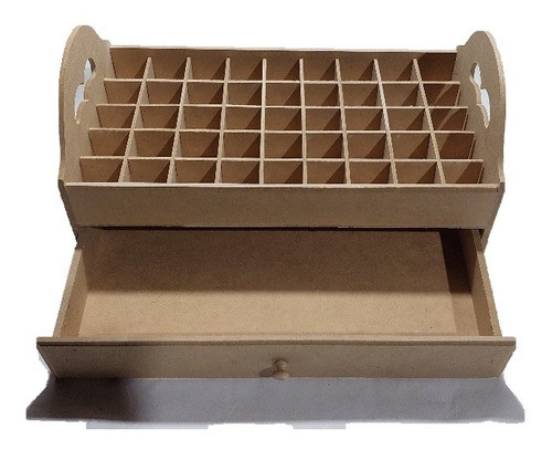 Porta Esmalte Acrilicos 45 Frascos Con Cajón Fibrofacil 0