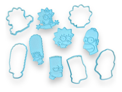 Kit Cortantes De Repostería Galletitas Masa Simpsons 1