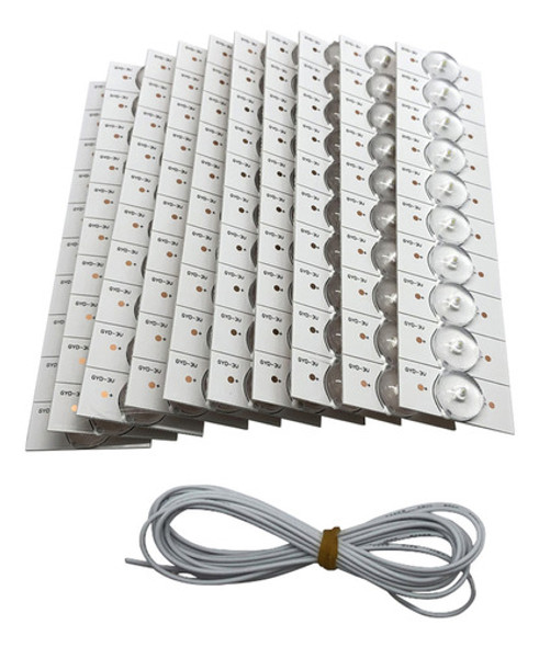 Lâmpada Led Bead Fliter Lamp 3v 100pcs Smd 2m Tv Com Fio 0