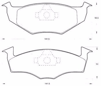 Pastilla Freno Vw Polo 98/- Golf 1.8 Disco Ventilado 1