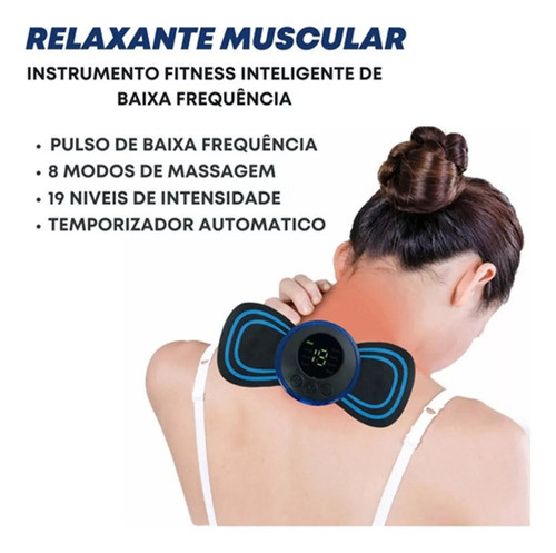 Massageador Portátil Recarregável Dor Pescoço Coluna 1