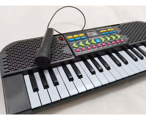 Teclado Musical Infantil Microfone 37 Teclas 8 Tons Gravador 1