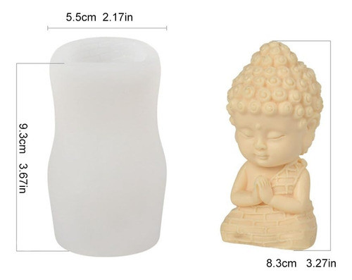 Molde De Silicona Budita 9,3cm X 5,5cm Para Hacer Velas 1