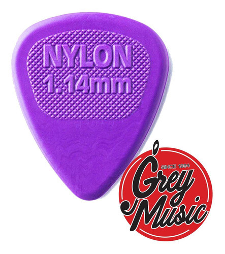 Púa Jim Dunlop 443r 1.14 De Nylon 1.14mm Color Violeta 1