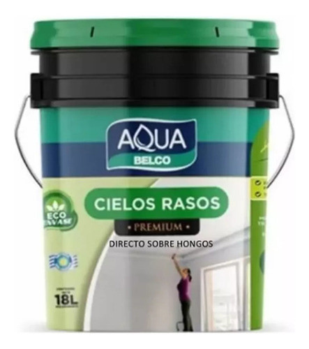Pintura Belco Cielorraso Directo Sobre Hongos 18lts Blanco - 0