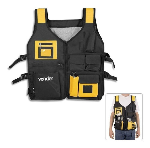 Colete Porta Ferramentas Vários Bolsos Vonder 0