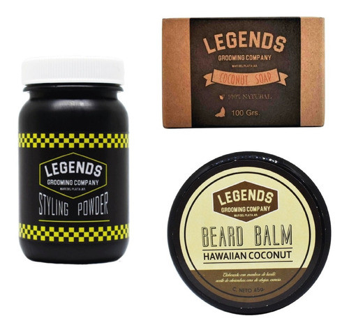 Polvo Texturizador Mate + Balsamo P/ Barba + Jabon  Legends 0