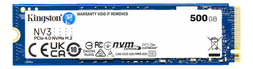 Kingston Nv3 Ssd Nvme 500gb 5,000mb/s Snv3s/500g Tranza 1